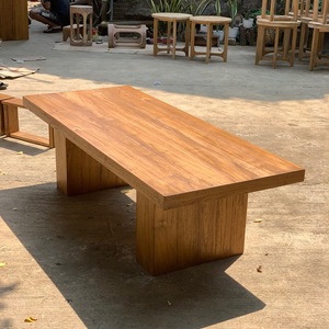 Mesa de Comedor Moderna de Madera Maciza, Diseño Rectangular Minimalista, Estructura Estable, Muebles para el Hogar, Uso en Exteriores - Product Image 5
