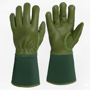 Guantes de Soldadura de Cuero Vacuno con Diseño Nuevo y Logotipo Personalizado, Certificación CE, Sin Látex, con Puño de Seguridad, Guantes Resistentes - Product Image 4
