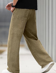 กางเกงยีนส์เดนิมผู้ชายสั่งทำได้ MOQ ต่ำ ทรงหลวม ใส่สบาย กันน้ำ เป็นมิตรกับสิ่งแวดล้อม คุณภาพสูง น้ำหนักเบา ไม่ยับง่าย - Product Image 2