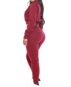 Conjunto Deportivo de 2 Piezas para Mujer, Diseño Ligero, Cuello Alto, Casual, Invierno, Color Sólido, Precio Bajo, Logotipo Personalizado 2025, Secado Rápido - Product Image 4