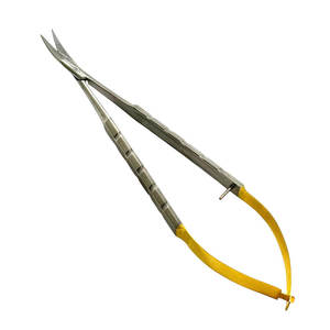 Tijeras de Precisión con Retorno Automático, Hoja Curva de Acero Inoxidable, Mango de Agarre Suave, Diseño Duradero para Arte de Uñas, Fácil de Usar - Product Image 1