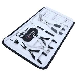 Kit de herramientas todo en uno para extensiones de cabello para uso en salón con herramienta de eliminación de microperlas, alicates de crimpado, gancho para tirar de bucles y tijeras - Product Image 1