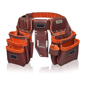 OEM Service Latest Custom Design Reusable Leather Tool Belt Customized Logo Genuine Leather Tool Bag - Product Image 6