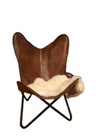 Premium kalite el işi Vintage kelebek sandalye hafif rustik deri katlanabilir için kapalı/açık eğlence sandalye yatak odası