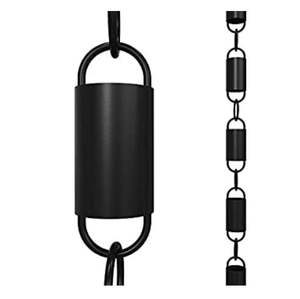 Cadena de Lluvia de Hierro Negro Acanalado para Canalones de Techo, Sistema Decorativo Resistente para Flujo de Agua en Paisajes - Product Image 6