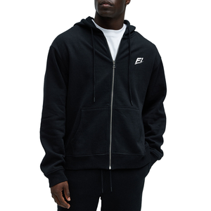 Hot Selling 2026 Custom Hooded Zipper Sweatshirts Unisex Soft Brushed Cotton Hoodies Oversized Eco-Friendly Streetwear 300g - Product Image 1