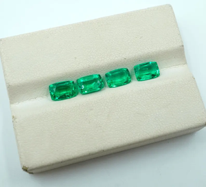 Esmeralda Colombiana Cultivada en Laboratorio, 2.25 Quilates, Corte Cojín, Marca HAYAAT GEMS para Joyería, 6x4mm - Product Image 2