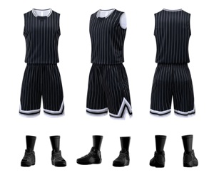 Custom Sublimated Basketball Uniform Set Sleeveless Tank Top And Shorts Geometric Print Moisture Wicking Unisex Adult <b>Athletic</b> - Product Image 6