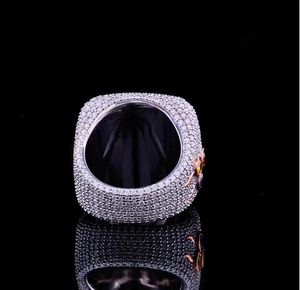 Anillo de Moissanita OBA Iced Out para Hombre, Joyería Hip Hop, Anillo de Declaración con Pavé, Lujo y Brillo, Regalo de Moda para Él, Estilo Urbano Atrevido - Product Image 2