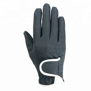 Gants d'équitation en cuir demi-doigts à faible MOQ avec évacuation de l'humidité, antidérapants, extensibles et fermeture auto-agrippante pour l'été et l'extérieur - Product Image 4