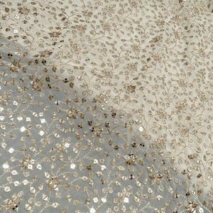 Luxury Heavyweight Embroidered <b>Sequin</b> Fabric Wave Design Mesh Lace <b>Material</b> for Evening Gown Wedding Dress Couture Apparel - Product Image 6