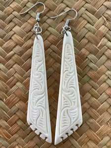 Pendientes Colgantes Hechos a Mano con Hueso de Búfalo Clásico y Color Blanco para Mujer, Ideales para Fiestas y Eventos, Artesanía Natural - Product Image 5