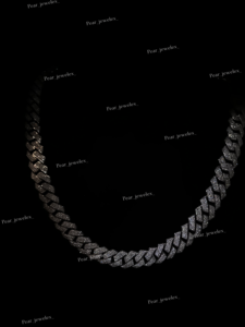 Rhodium Plated 925 Silver VVS Round Cut Diamond <b>Statement</b> <b>Necklace</b> Cuban Link Chain Hip Hop Everyday Wear - Product Image 4
