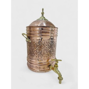 Distributeur d'eau en cuivre de qualité assurée avec couvercle, grande capacité, design oriental, vaisselle pour la maison - Product Image 1
