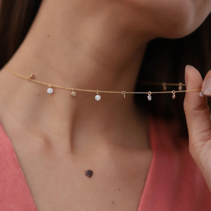 สร้อยคอรูปกุญแจทองคำแท้ 18K ประดับเพชร VVS1 รับรองโดย IGI - Product Image 3