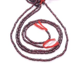 AAA Natural Rhodolite Garnet Smooth Pipe Shape Beads 4x6 MM <b>Red</b> Garnet Gemstone Beads 15 Inch Strand Plain Rhodolite Garnet Bead - Product Image 2
