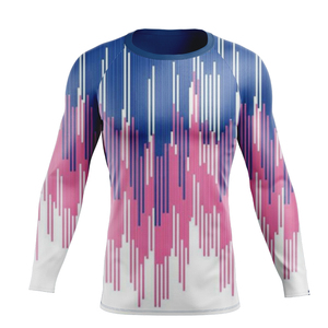 Maglietta a Compressione a Maniche Lunghe per MMA con Design Personalizzato Stampato a Trasferimento Termico - Eco-Compatibile in Spandex e Poliestere ad Asciugatura Rapida - Product Image 5