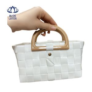 BEST SELLER Waterproof Woven Plastic Tote <b>Bag</b> Lightweight Durable Everyday Handbag For Summer Vacation - Product Image 1