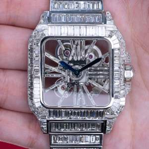 Reloj de Alta Calidad Personalizado con Diamantes Cultivados en Laboratorio, Estilo Hip Hop, Regalo para Hombre - Product Image 6