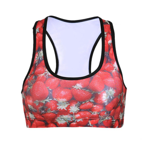 Soutien-gorge de sport pour femme, dos nageur, col ras du cou, blocs de couleur contrastants, maintien moyen, respirant, pour fitness et activités sportives - Product Image 2