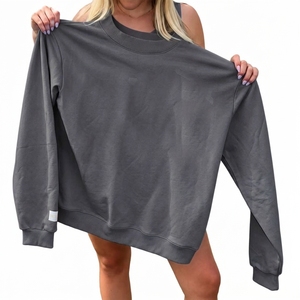<b>Women</b> Oversized Zip Up <b>Hoodie</b> Fleece Full <b>Zipper</b> Relaxed Fit Casual Streetwear Jacket Private Label Wholesale - Product Image 2