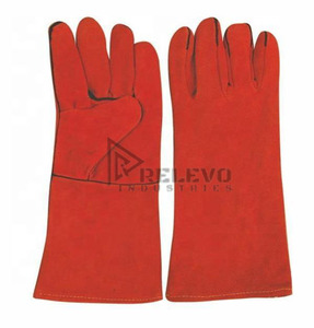 Gants de moto en cuir de vachette pleine fleur 14 pouces, très demandés, pour la protection en motocross, gants de sécurité pour toutes les saisons - Product Image 3