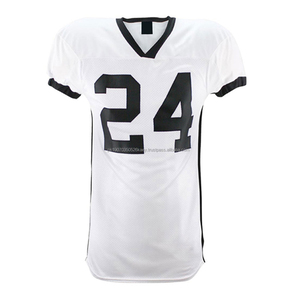Venta caliente personalizado fútbol americano Jersey 100% poliéster conjuntos de ropa deportiva con tallas grandes uniforme de manga corta - Product Image 4