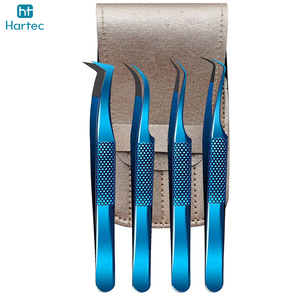 Wholesale Rate Custom Blue Finish Ultra-Fine Tips Diamond-Textured Handle Premium Quality Eyelash Extension and Volume Tweezers - Product Image 6