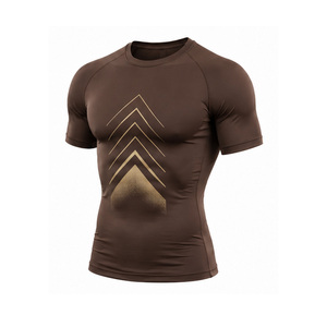 T-shirt de compression pour homme, séchage rapide, respirant, pour entraînement sportif, gym, extensible, vêtements de sport, fabrication sur mesure, vente en gros, OEM - Product Image 6