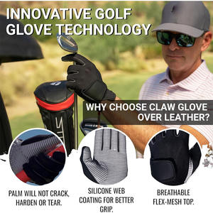 Diseño de malla flexible para una ventilación fresca |   Duración 3-5 Veces Superior al Cuero |   Recubrimiento de Silicona para un Agarre Máximo en el Guante de Golf - Product Image 4