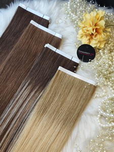 Extensiones de Cabello Remy Vietnamita con Cinta Adhesiva, Doble Trama, Cabello Virgen Sin Procesar, Cutícula Alineada, Puntas Completas, Precio de Fábrica - Product Image 5