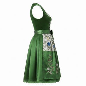 Robe Dirndl durable pour femmes, tissu doux, broderie allemande, longueur genou, coupe confortable, conçue pour les festivals - Product Image 3
