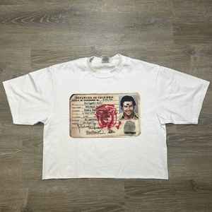 Camiseta de hombre personalizada 100% algodón, cuello redondo, estilo oversize, transpirable, estilo streetwear, corte crop, con borde sin rematar, para verano. - Product Image 2