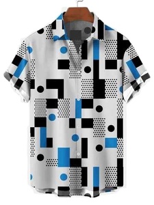 Chemises Homme Haut de Gamme 2026 à Imprimé Floral Manches Courtes – T-shirt Boutonné Confortable pour Fêtes Estivales et Plage - Product Image 3