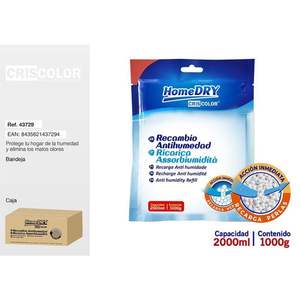 Déshumidificateur déshydratant 1000g, produit anti-humidité de rechange - Product Image 3