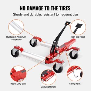 Carrello Sollevatore per Veicoli Pesanti POSIT 1500 Lbs con Ruote Girevoli a 360 Gradi, Sollevatore per Auto con Ruote Rotanti a 360 Gradi - Product Image 6