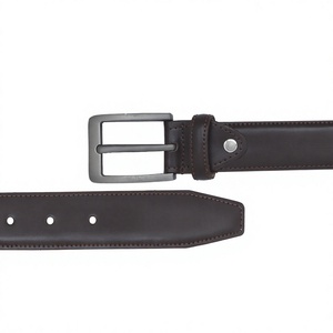 Men's <b>Cow</b> Hide Leather Casual Belt with Alloy Pin Buckle and Custom Logo - Product Image 6