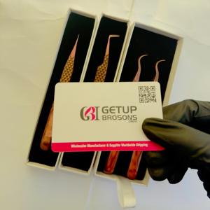 แหนบต่อขนตา GETUP BROSONS IMPEX รุ่น Hook/Boot90/Straight Isolation สีโรสโกลด์/ทอง  ปลายโลหะพลาสม่า  ความแม่นยำสูง  ปลายเรียบ 10 มม. - Product Image 3