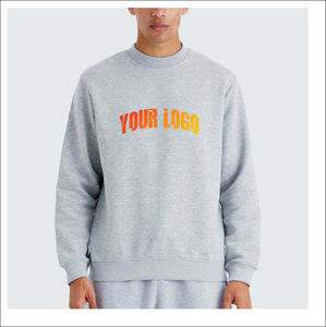 เสื้อสเวตเชิ้ตผู้ชาย OEM ไซส์ใหญ่ ผ้าฝ้าย 100% ปักลายตามสั่ง สตรีทแวร์ ระบายอากาศได้ดี สวมใส่สบาย - Product Image 1