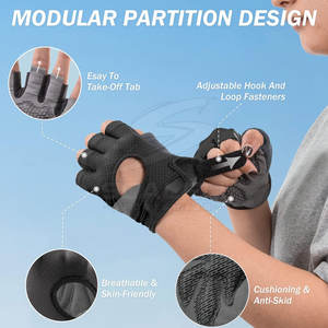 Accesorios de Gimnasio Avanzados, Guantes de Gimnasio Perfectos para Entrenamientos, Ejercicios de Fuerza y Agarre Cómodo - Product Image 4