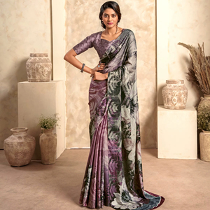 Soft <b>Satin</b> Silk Zari Weaving Modern Women's <b>Saree</b> with Blouse for Wedding Party & Diwali - Product Image 1