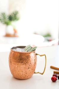 Copper <b>serving</b> mug <b>set</b> coastal terrace <b>beverage</b> cups handmade premium cocktail drink mugs durable finish - Product Image 2