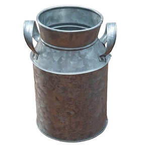 Maceta galvanizada de calidad superior con diseño único, perfecta para exhibición de plantas en interiores y exteriores, metal duro de calidad - Product Image 1