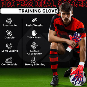 Gants de gardien de but en cuir durables, best-sellers, avec options de logo personnalisé et d'étiquette privée, imperméables et antidérapants - Product Image 6
