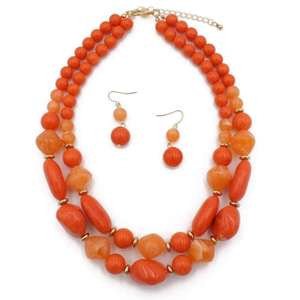 Stylish Geometric Resin <b>Beaded</b> <b>Necklace</b> Bohemia Unique Design Party Jewelry Gold Plated Multicolor Statement <b>Necklace</b> for Woman - Product Image 4