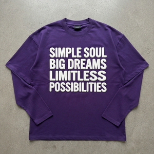 T-shirt personnalisé streetwear pour femme, manches longues, imprimé, en coton épais de qualité supérieure, coupe oversize à épaules tombantes, style boxy, pour dames - Product Image 1