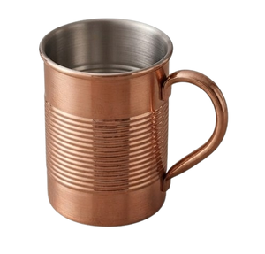 Taza Julep de Metal con Diseño Acanalado, Taza de Cobre de Calidad Superior para Servir Agua, Vaso para Bebidas, Utensilios de Cocina, Tazas de Cobre Puro - Product Image 2