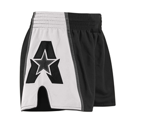 Shorts de boxe unisexes personnalisés OEM, sublimation, arts martiaux, finition satinée, respirant, évacuation de l'humidité, vente en gros, usine OEM - Product Image 3