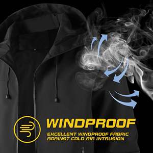 Vêtements de sport pour hommes, vente en gros, veste softshell imperméable et coupe-vent pour la randonnée en plein air, veste de sport pour femmes, veste de plein air pour hommes - Product Image 6