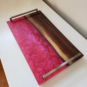 Bandeja de Resina Multiusos para Servir Comida, Almacenamiento Decorativo y Soluciones de Organización de Cocina - Product Image 4